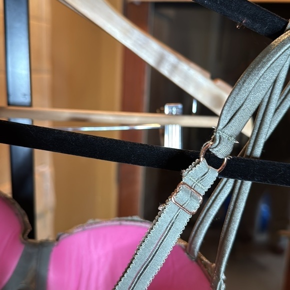 NWT PINK Victoria’s Secret THE DATE WRAP PUSH-UP Bra Lace Green Size 34D - Picture 13 of 14